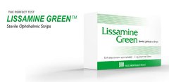 Офтальмологические тест-полоски с лиссаминовым зеленым (Lissamine Green), уп.100 шт.