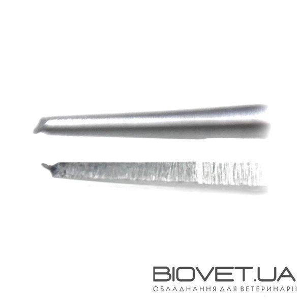 Пинцет шовный по Castroviejo, с уловом, 1x1 зубцы Surgiwell, 90 мм