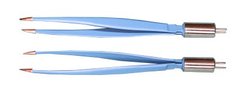 Пінцет біполярний прямий (відкриті бранші 10х3х1 мм), 200 мм