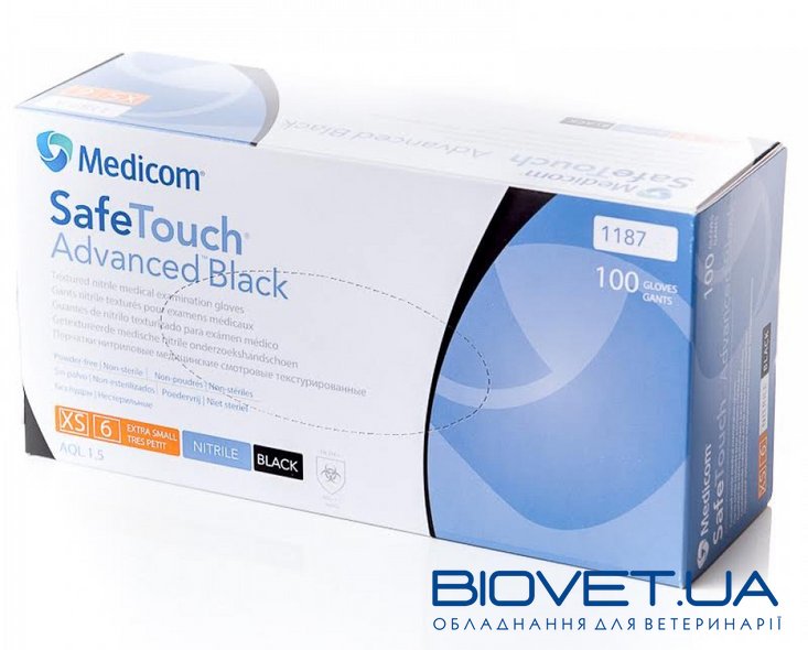 Перчатки нитриловые Medicom SafeTouch® Advanced Black без пудры