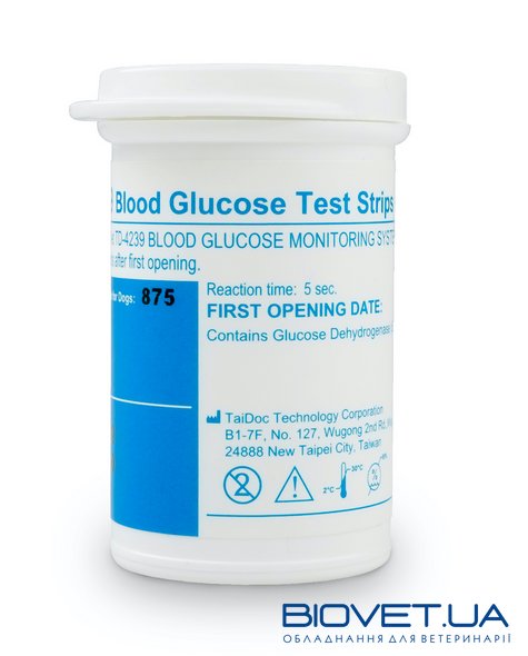 Тест смужки для визначення глюкози TD-4239, №50, TaiDoc