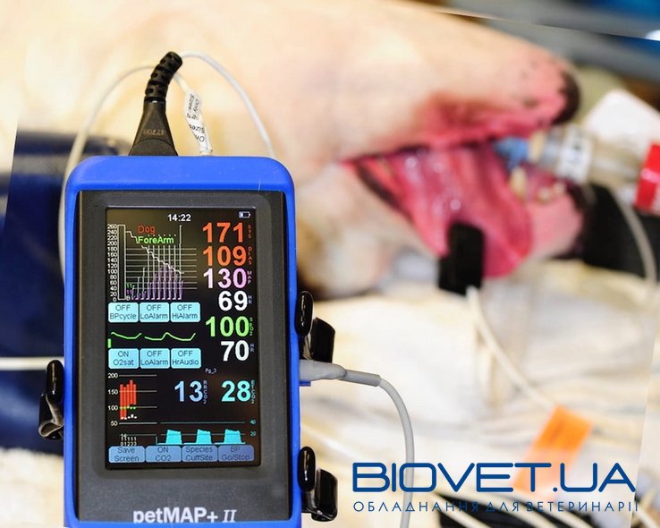 PetMap+II (НВАТ, ЧСС, Темп) — ветеринарний тонометр