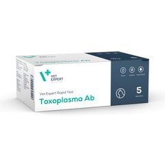 Експрес-тест на виявлення антитіл до токсоплазмозу котів, Toxoplasma Ab, Vet Expert, 5 шт