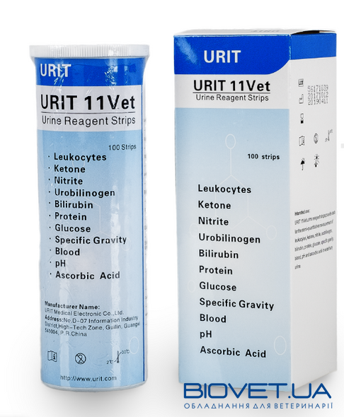 Сечові тест-смужки URIT 11 Vet, URIT