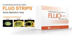 Офтальмологічні тест-смужки з флуоресцеїном низькомолекулярним FluoStrips, уп.100 шт.